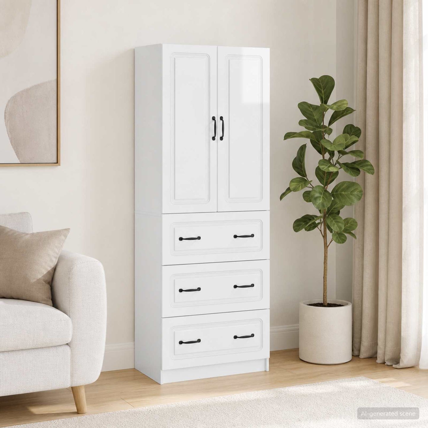 vidaXL Cabinet Set 2 pcs 66 x 34.5 x 87 cm Engineered Wood