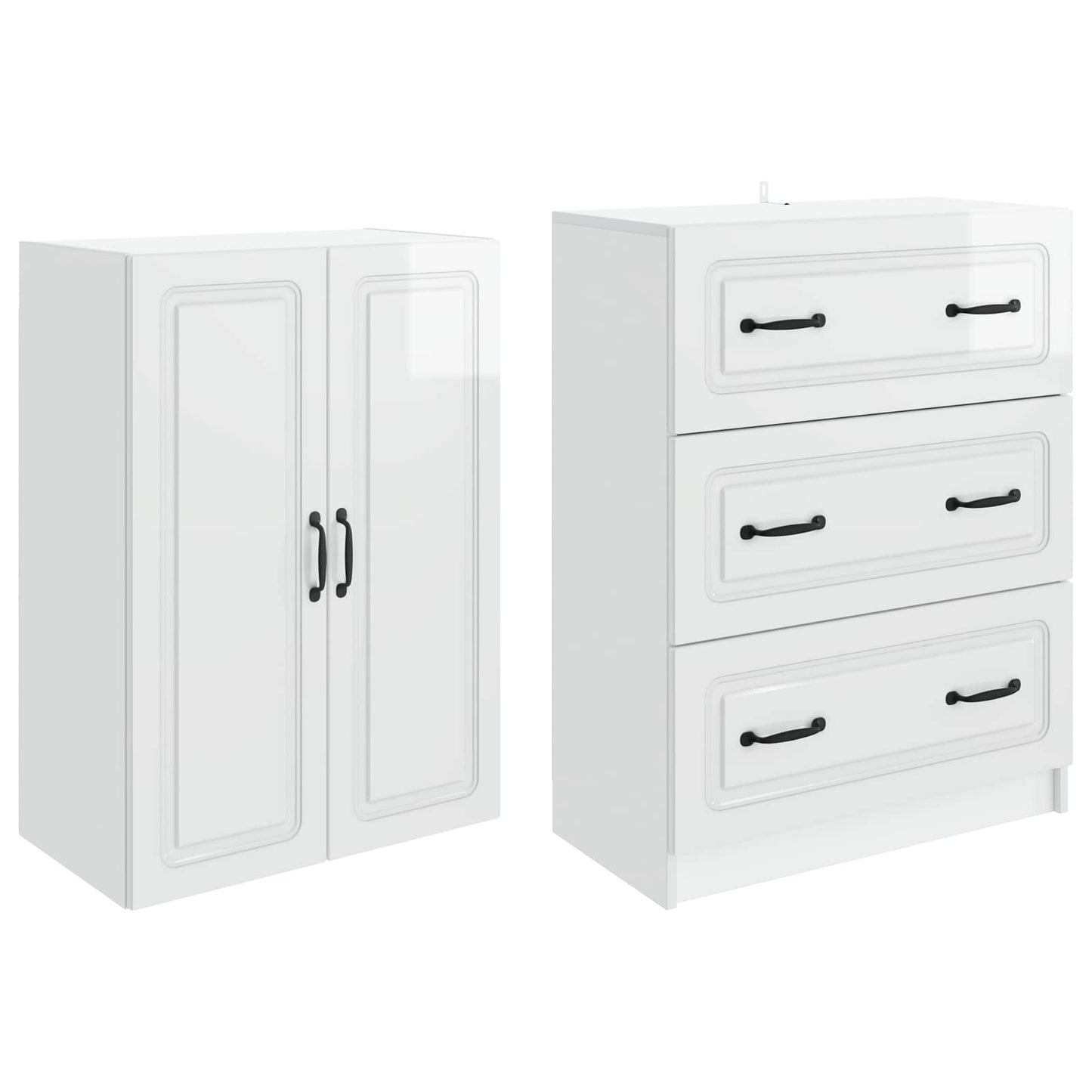 vidaXL Cabinet Set 2 pcs 66 x 34.5 x 87 cm Engineered Wood