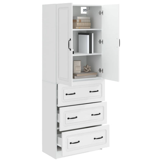 vidaXL Cabinet Set 2 pcs High Gloss White 66 x 34.5 x 87 cm
