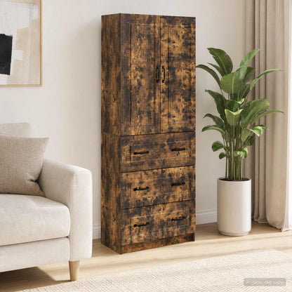 vidaXL Cabinet Set 2 pcs 66 x 34.5 x 87 cm Engineered Wood Smoked Oak