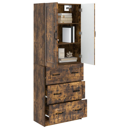 vidaXL Cabinet Set 2 pcs Smoked Oak 66 x 34.5 x 87 cm Engineered Wood