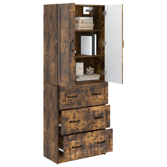 vidaXL Cabinet Set 2 pcs Smoked Oak 66 x 34.5 x 87 cm Engineered Wood