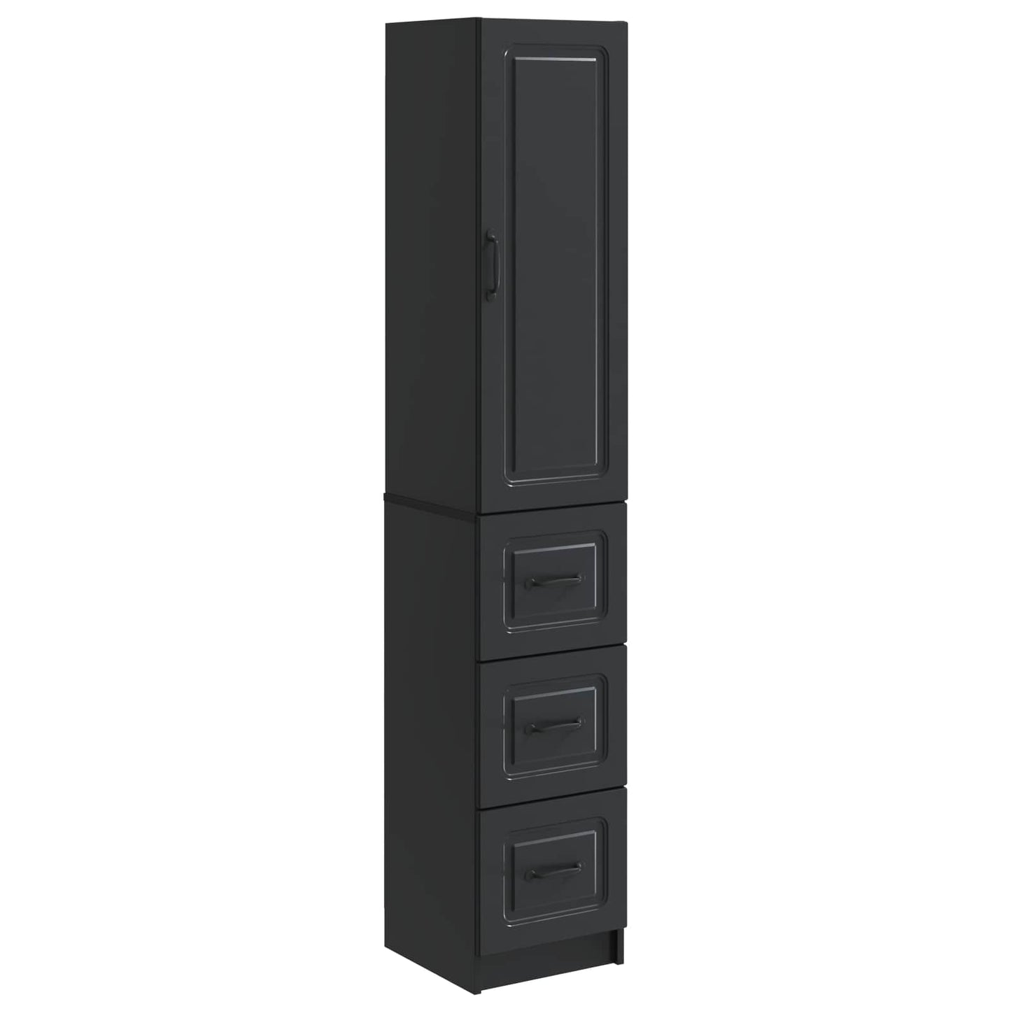 vidaXL Cabinet Set 2 pcs 33 x 34.5 x 87 cm Engineered Wood Black