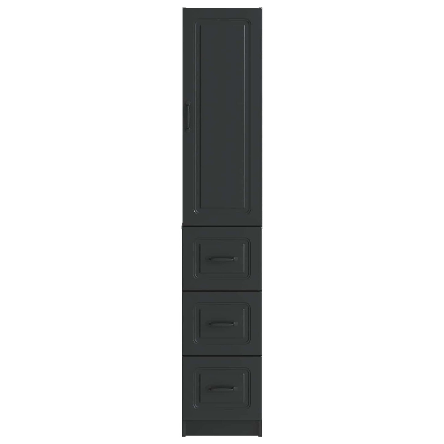 vidaXL Cabinet Set 2 pcs 33 x 34.5 x 87 cm Engineered Wood Black