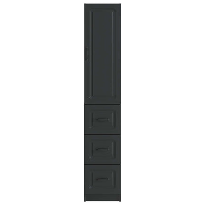 vidaXL Cabinet Set 2 pcs 33 x 34.5 x 87 cm Engineered Wood Black