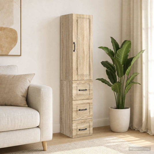 vidaXL Cabinet Set 2 pcs Sonoma Oak 33 x 34.5 x 87 cm Engineered Wood