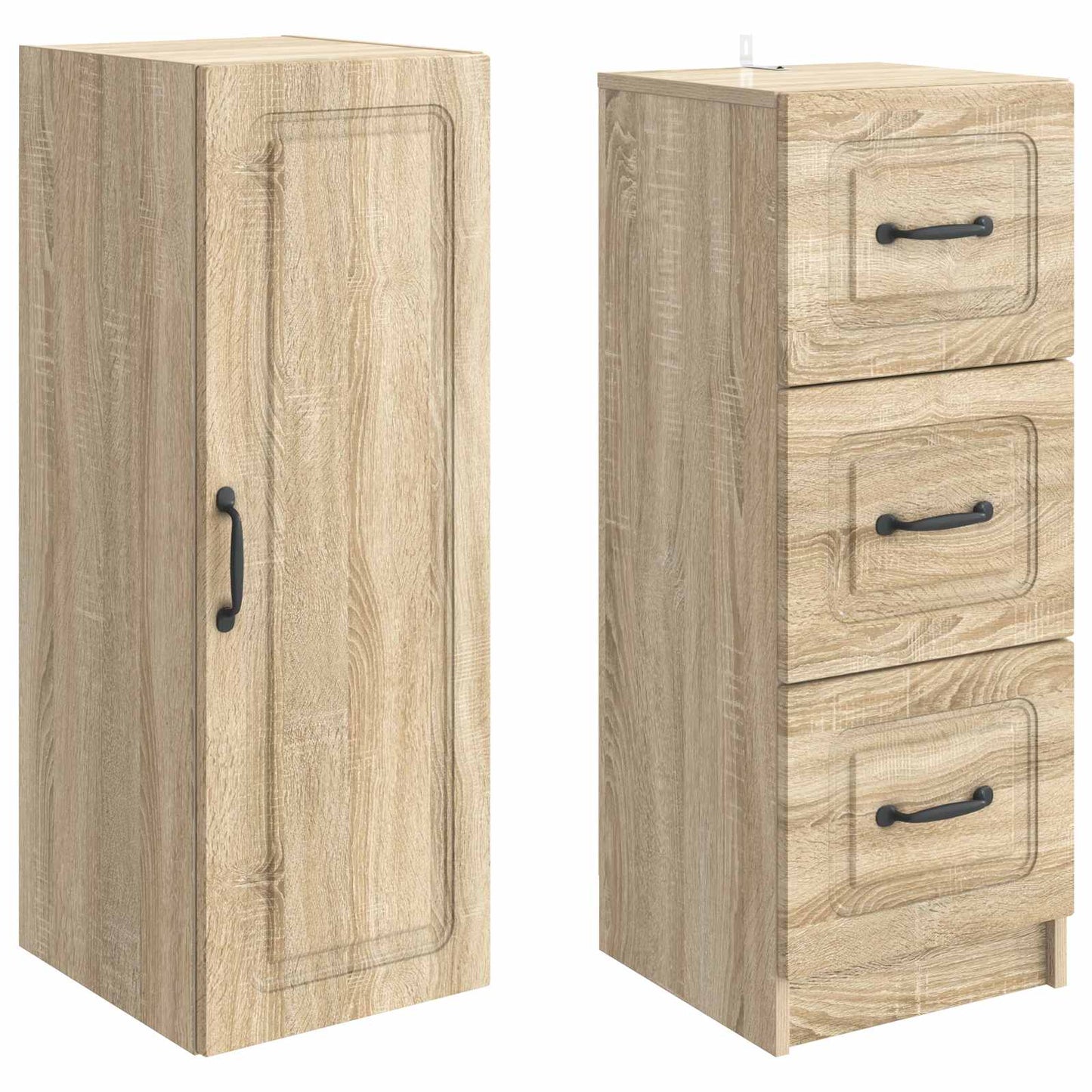 vidaXL Cabinet Set 2 pcs 33 x 34.5 x 87 cm Engineered Wood Sonoma Oak