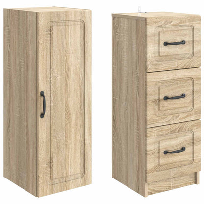 vidaXL Cabinet Set 2 pcs 33 x 34.5 x 87 cm Engineered Wood Sonoma Oak
