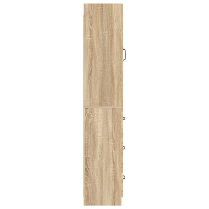 vidaXL Cabinet Set 2 pcs 33 x 34.5 x 87 cm Engineered Wood Sonoma Oak