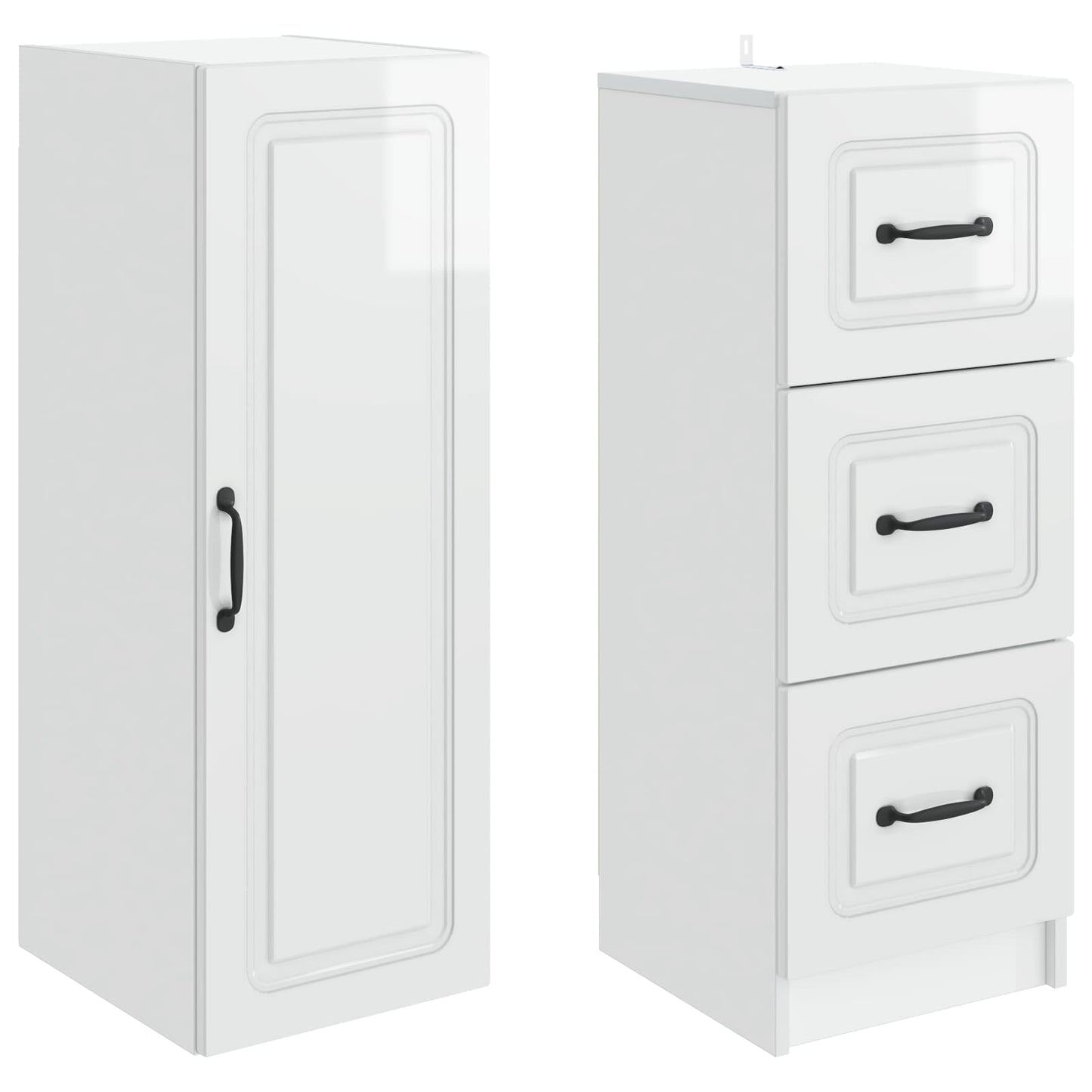 vidaXL Cabinet Set 2 pcs 33 x 34.5 x 87 cm Engineered Wood