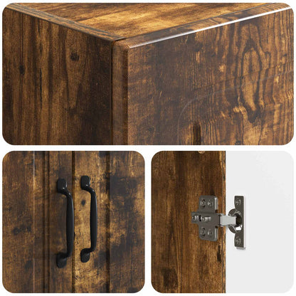 vidaXL Cabinet Set 2 pcs 33 x 34.5 x 87 cm Engineered Wood Smoked Oak