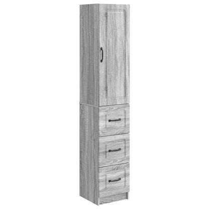 vidaXL Cabinet Set 2 pcs Grey Sonoma 33 x 34.5 x 87 cm Engineered Wood