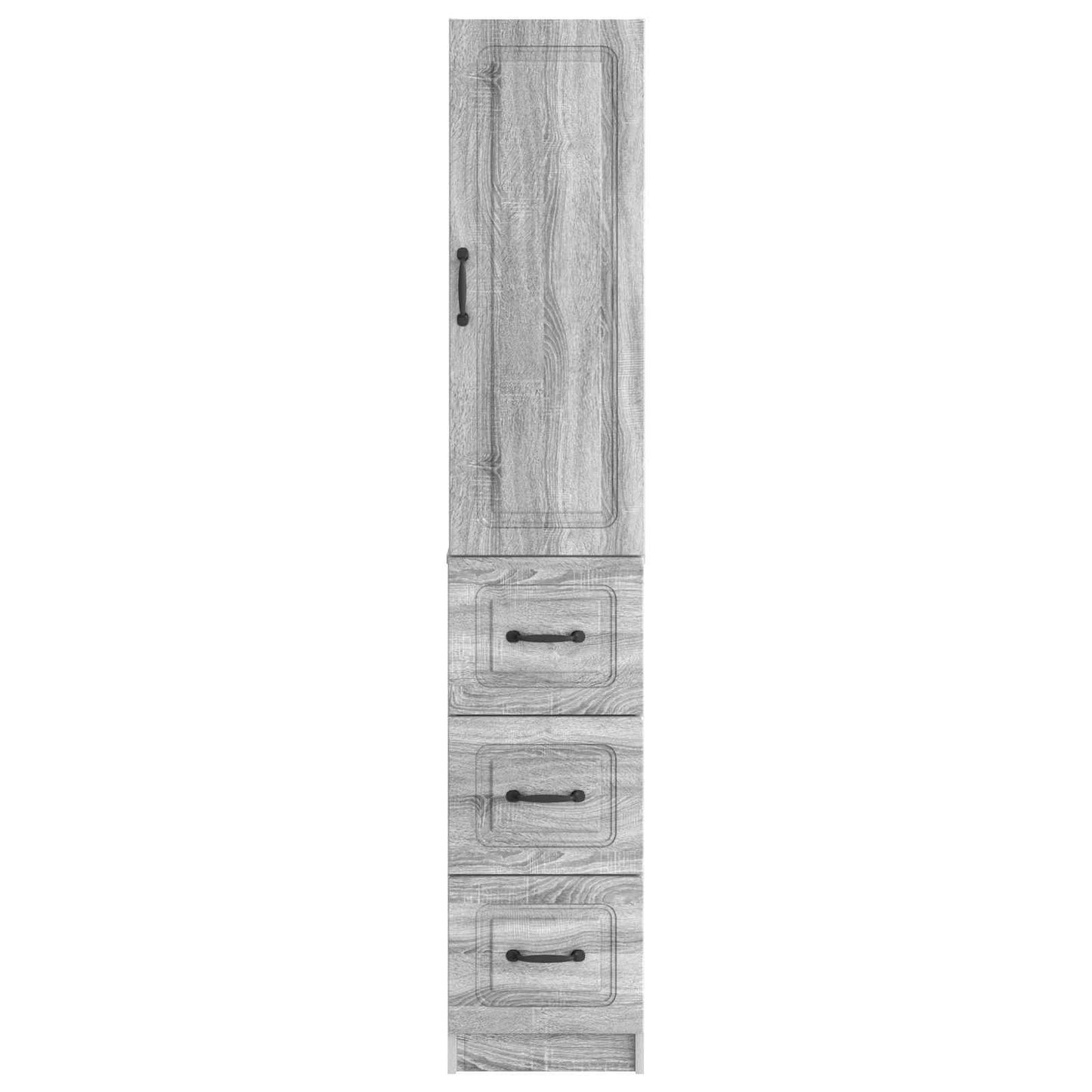 vidaXL Cabinet Set 2 pcs Grey Sonoma 33 x 34.5 x 87 cm Engineered Wood