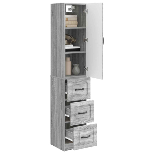 vidaXL Cabinet Set 2 pcs Grey Sonoma 33 x 34.5 x 87 cm Engineered Wood