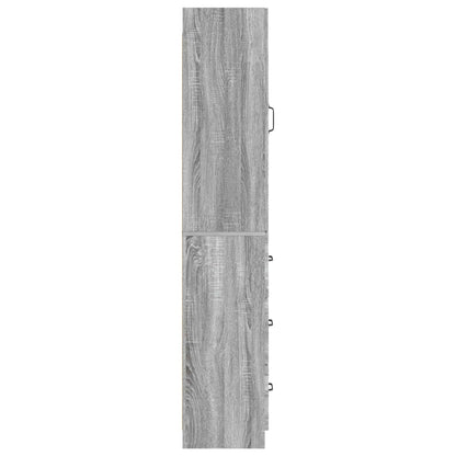 vidaXL Cabinet Set 2 pcs Grey Sonoma 33 x 34.5 x 87 cm Engineered Wood