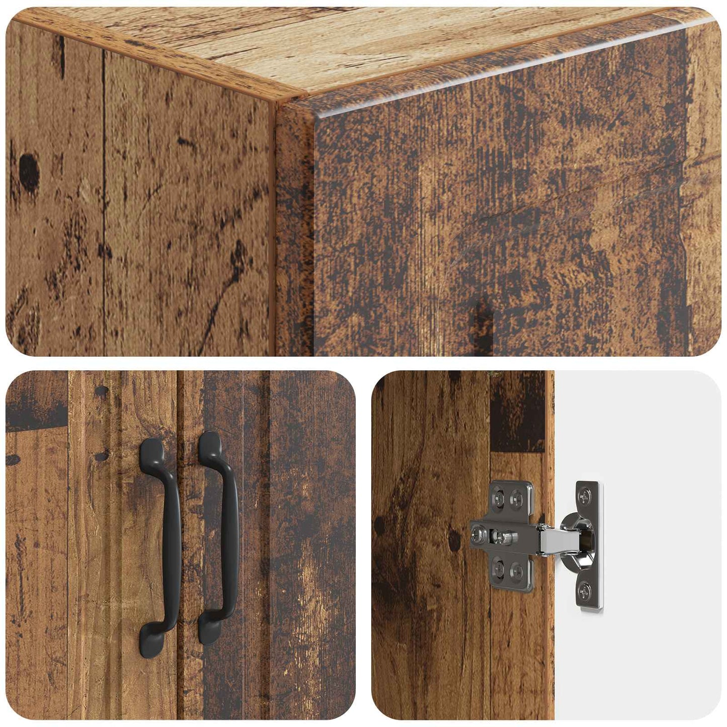 vidaXL Cabinet Set 2 pcs 33 x 34.5 x 87 cm Engineered Wood Old Wood