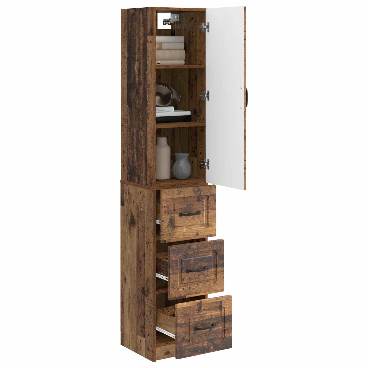 vidaXL Cabinet Set 2 pcs 33 x 34.5 x 87 cm Engineered Wood Old Wood