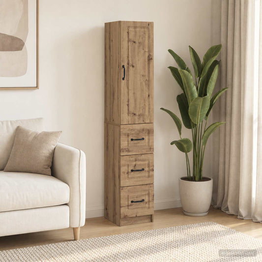 vidaXL Cabinet Set 2 pcs 33 x 34.5 x 87 cm Engineered Wood Artisan Oak