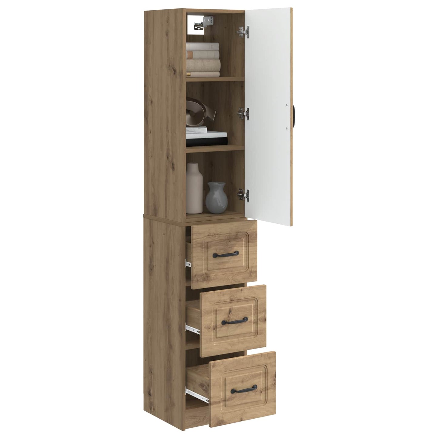 vidaXL Cabinet Set 2 pcs 33 x 34.5 x 87 cm Engineered Wood Artisan Oak
