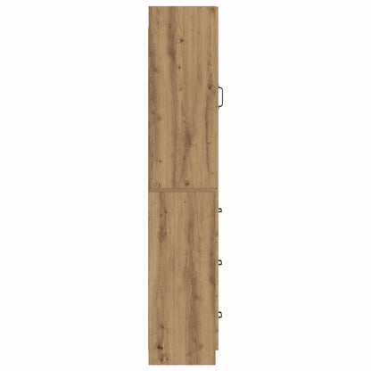 vidaXL Cabinet Set 2 pcs 33 x 34.5 x 87 cm Engineered Wood Artisan Oak
