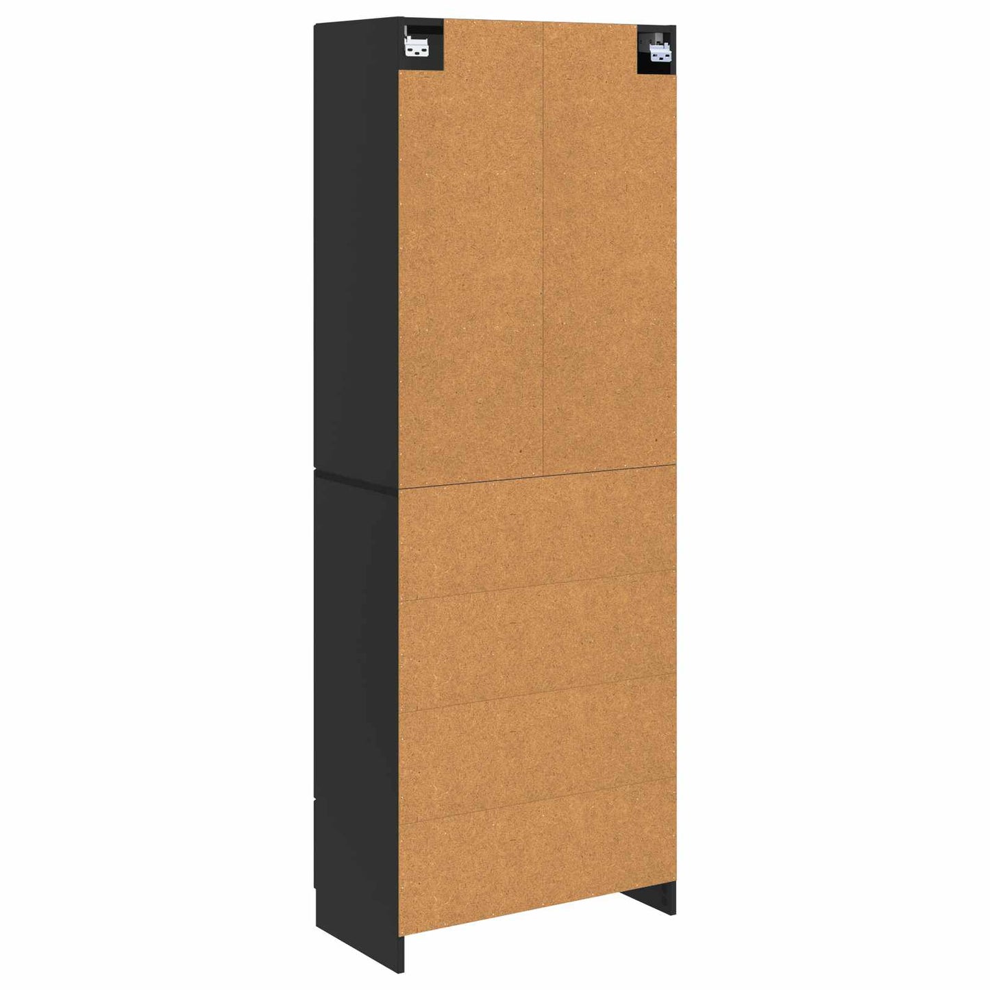 vidaXL Cabinet Set 2 pcs Black Engineered Wood