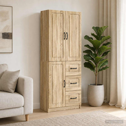 vidaXL Cabinet Set 2 pcs Sonoma Oak Engineered Wood