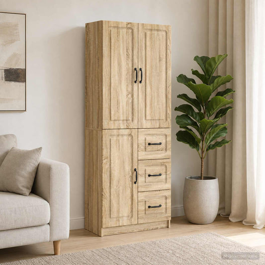 vidaXL Cabinet Set 2 pcs Sonoma Oak Engineered Wood
