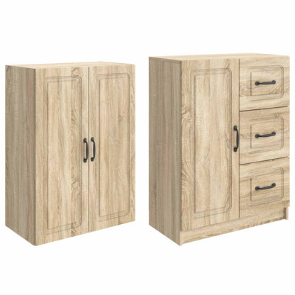 vidaXL Cabinet Set 2 pcs Sonoma Oak Engineered Wood