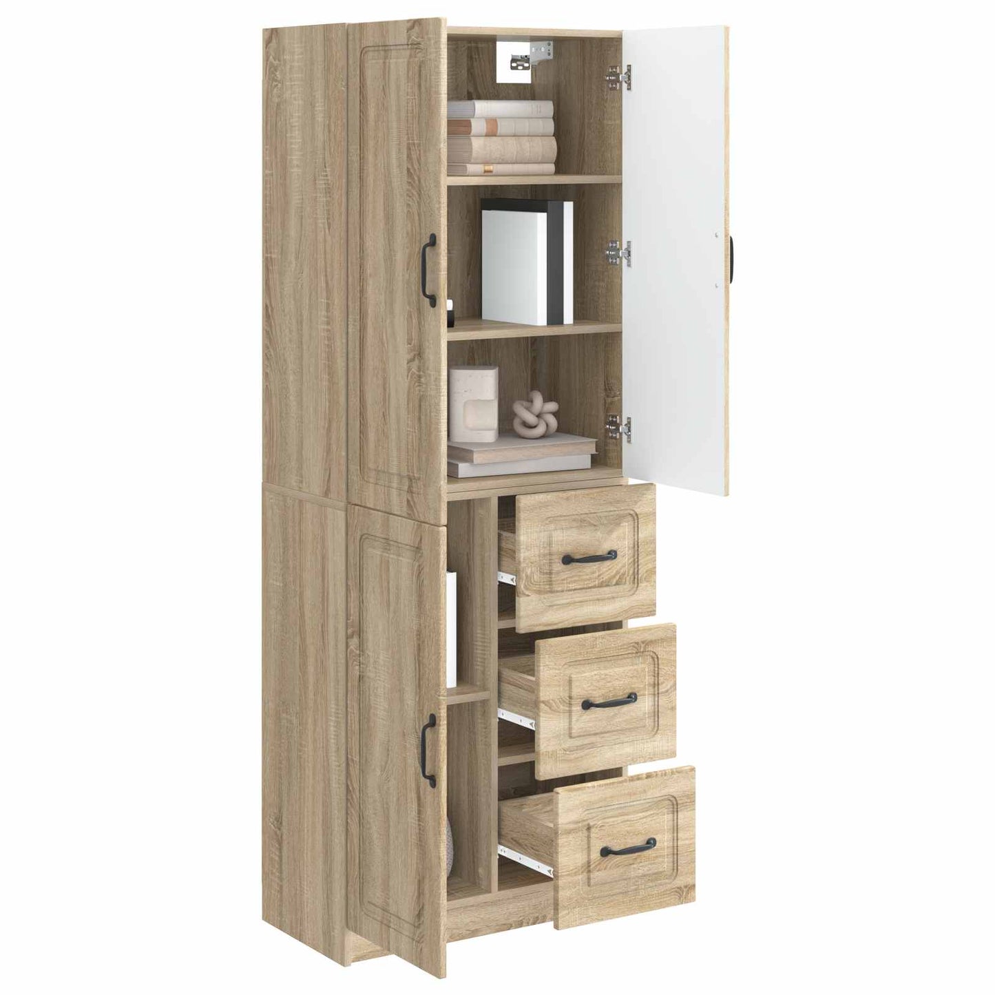 vidaXL Cabinet Set 2 pcs Sonoma Oak Engineered Wood