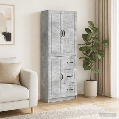 vidaXL Cabinet Set 2 pcs Concrete Grey Engineered Wood