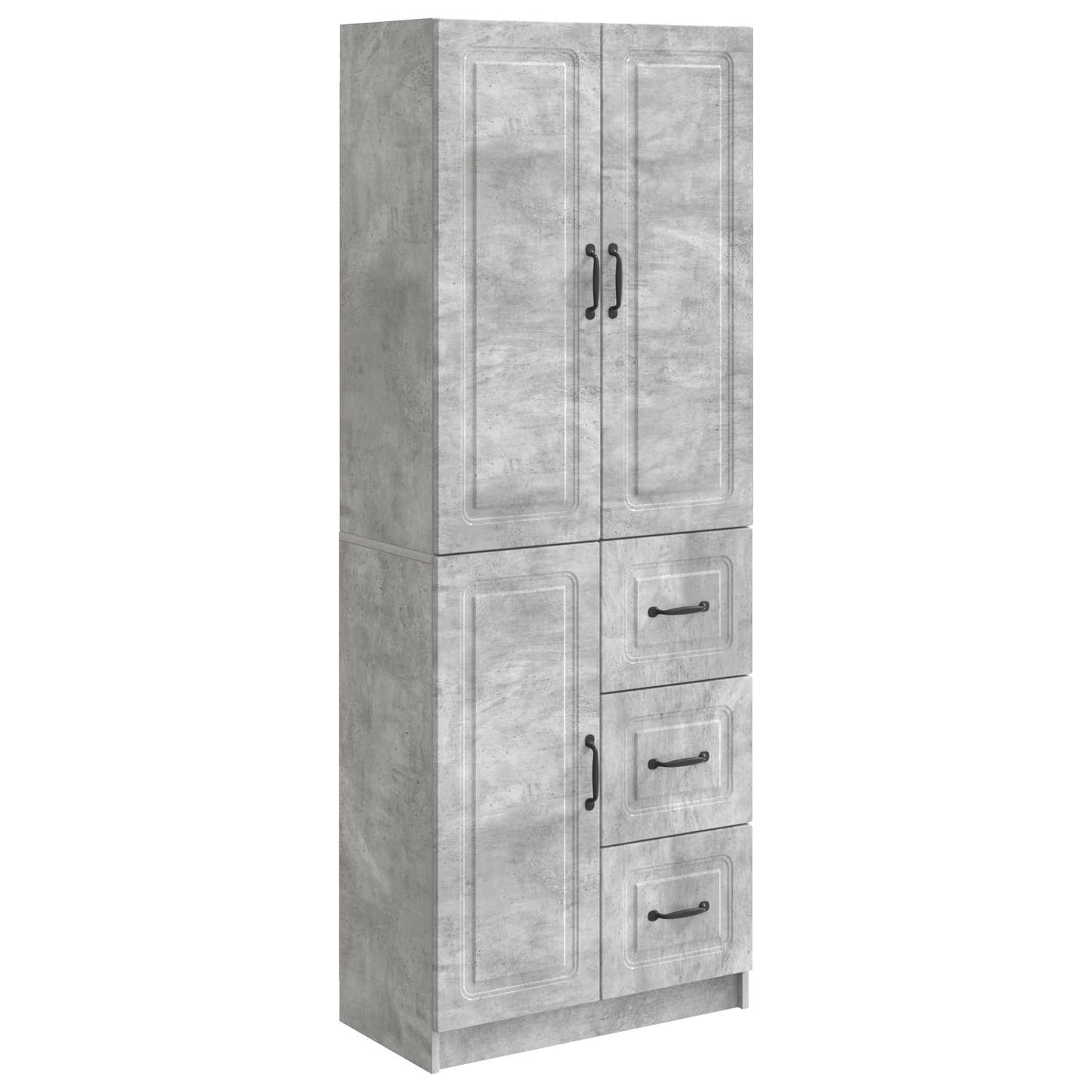 vidaXL Cabinet Set 2 pcs Concrete Grey Engineered Wood