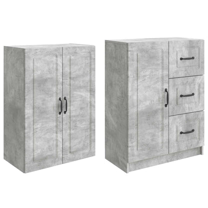 vidaXL Cabinet Set 2 pcs Concrete Grey Engineered Wood