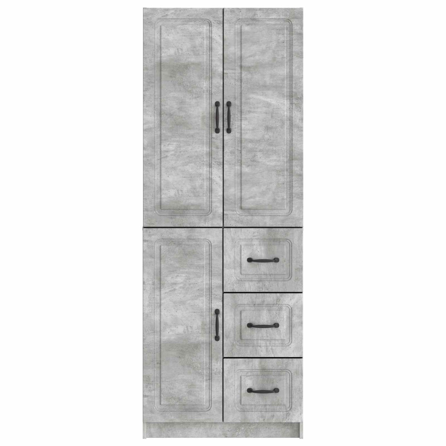 vidaXL Cabinet Set 2 pcs Concrete Grey Engineered Wood