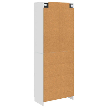vidaXL Cabinet Set 2 pcs High Gloss White Engineered Wood