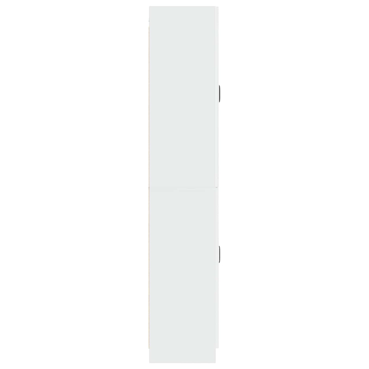 vidaXL Cabinet Set 2 pcs High Gloss White Engineered Wood