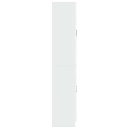 vidaXL Cabinet Set 2 pcs High Gloss White Engineered Wood