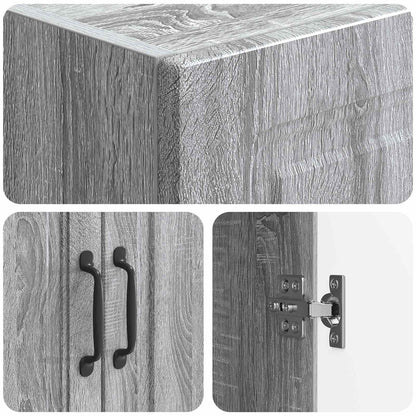 vidaXL Cabinet Set 2 pcs Grey Sonoma Engineered Wood