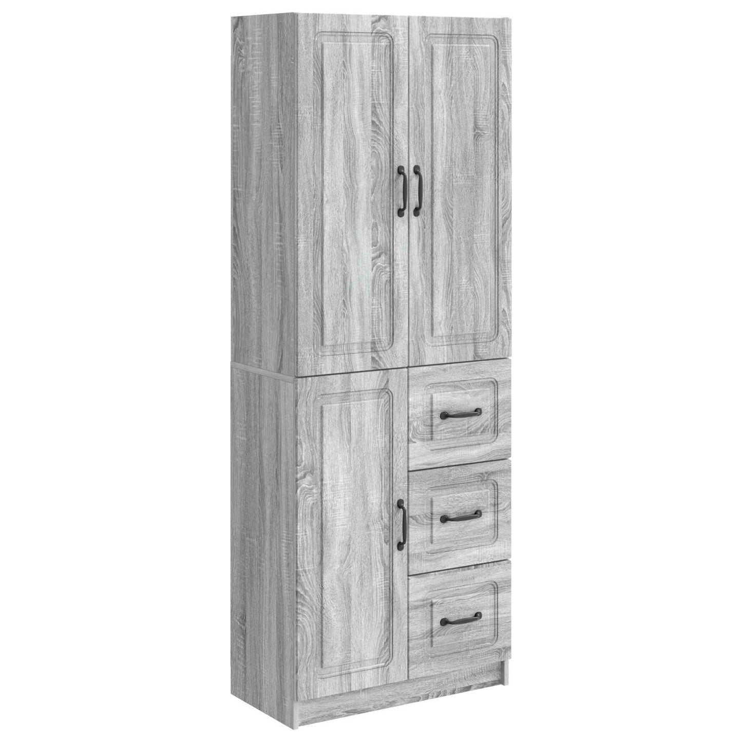 vidaXL Cabinet Set 2 pcs Grey Sonoma Engineered Wood
