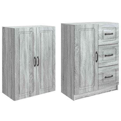 vidaXL Cabinet Set 2 pcs Grey Sonoma Engineered Wood