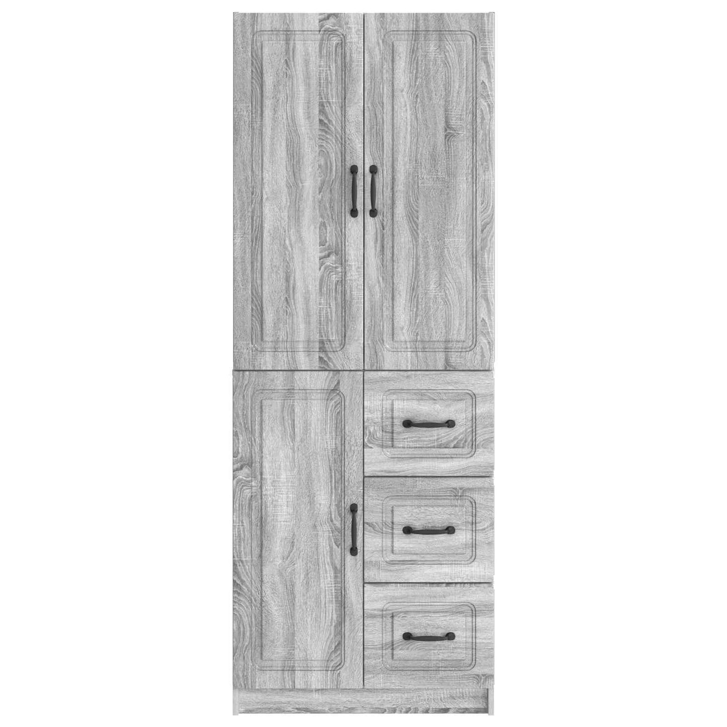 vidaXL Cabinet Set 2 pcs Grey Sonoma Engineered Wood