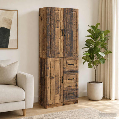 vidaXL Cabinet Set 2 pcs Old Wood Engineered Wood