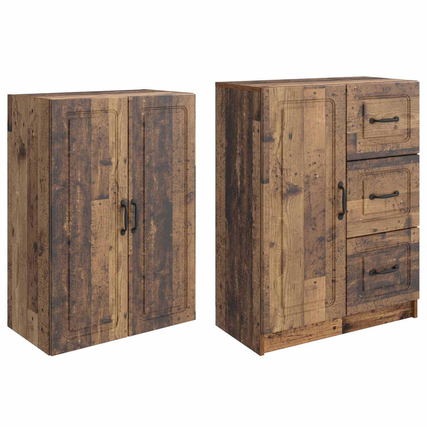 vidaXL Cabinet Set 2 pcs Old Wood Engineered Wood
