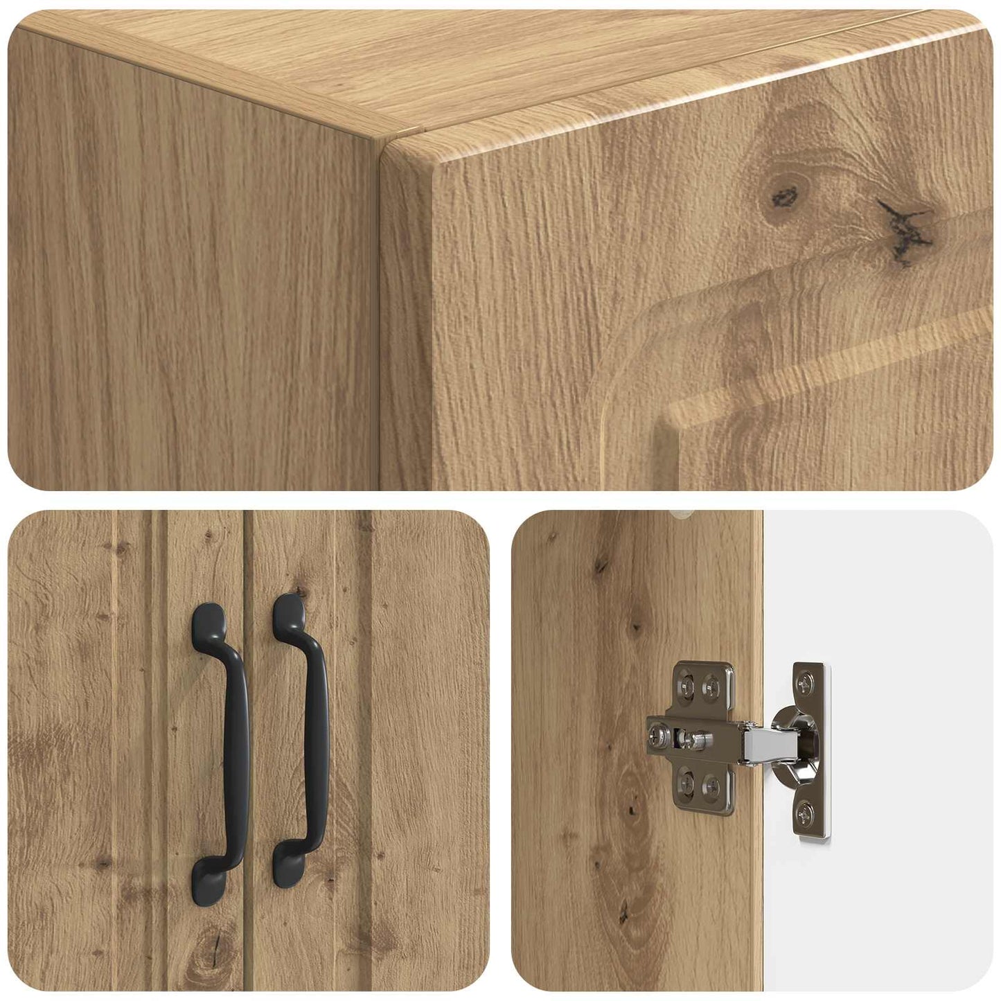 vidaXL Cabinet Set 2 pcs Artisan Oak Engineered Wood