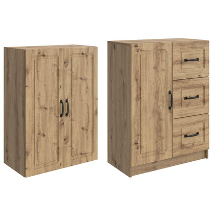 vidaXL Cabinet Set 2 pcs Artisan Oak Engineered Wood