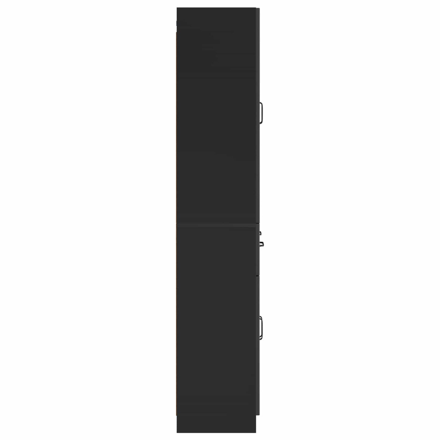 vidaXL Cabinet Set 2 pcs Black Engineered Wood