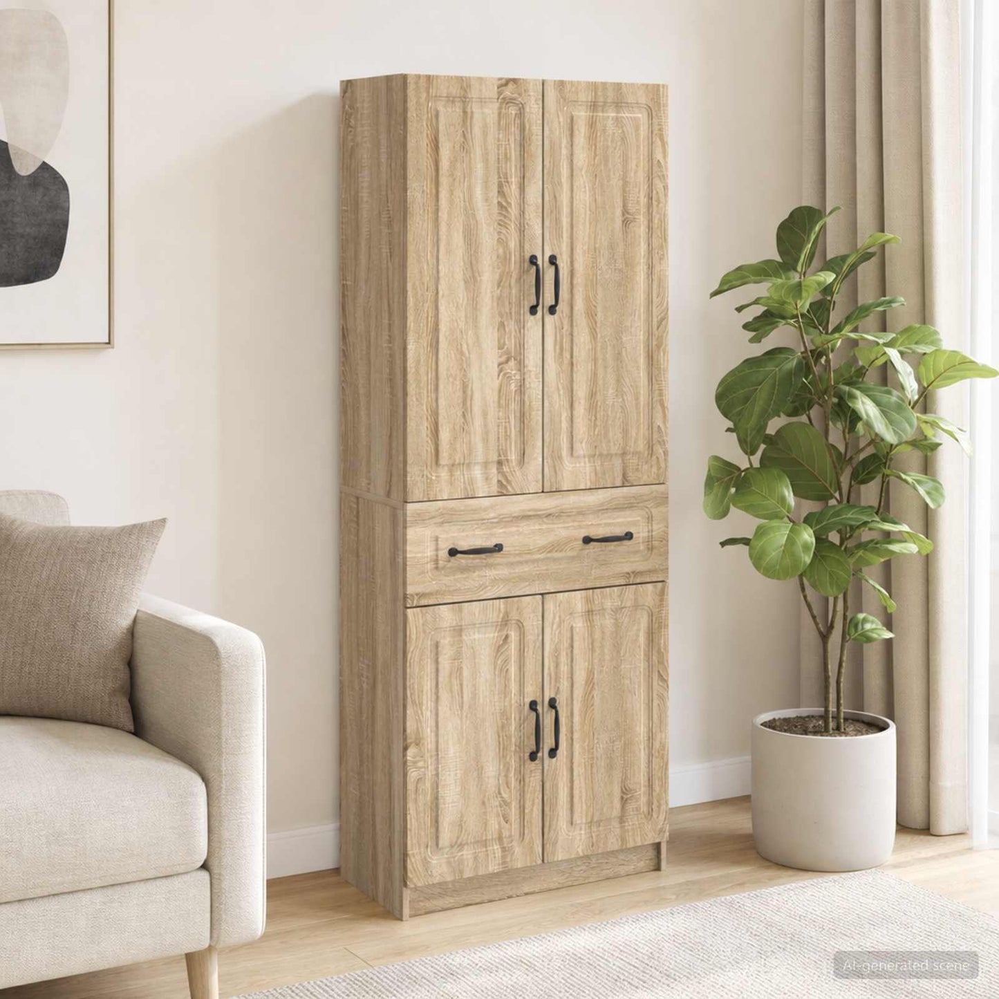 vidaXL Cabinet Set 2 pcs Sonoma Oak Engineered Wood