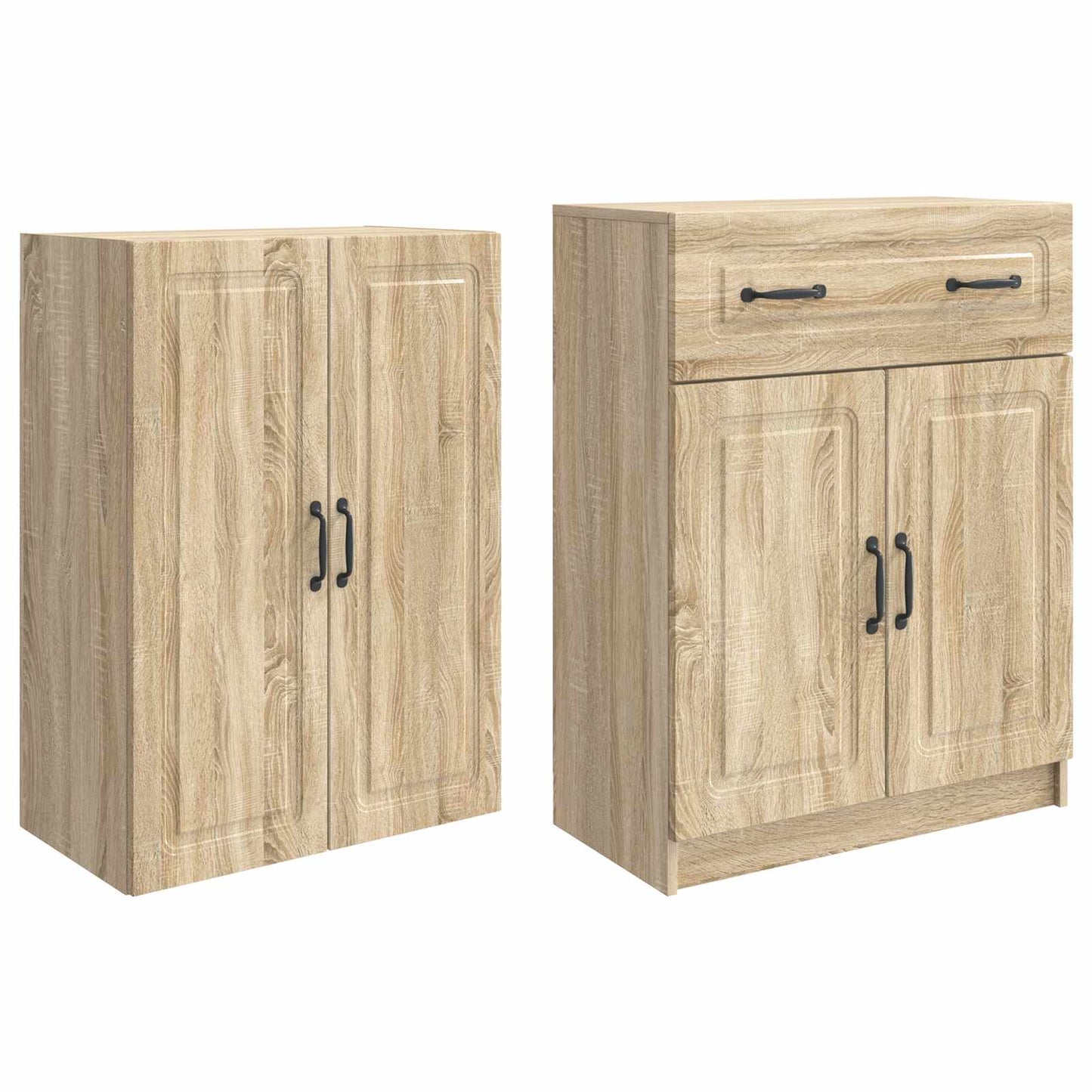 vidaXL Cabinet Set 2 pcs Sonoma Oak Engineered Wood