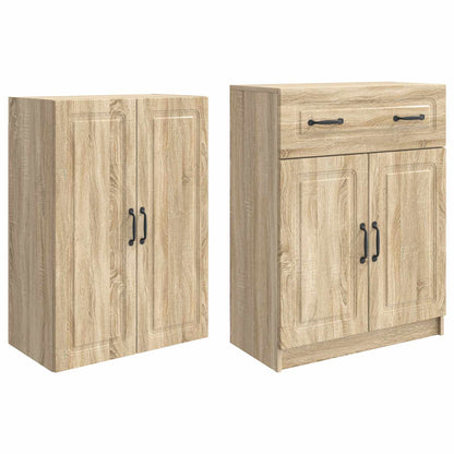 vidaXL Cabinet Set 2 pcs Sonoma Oak Engineered Wood