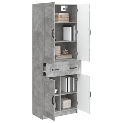 vidaXL Cabinet Set 2 pcs Concrete Grey Engineered Wood