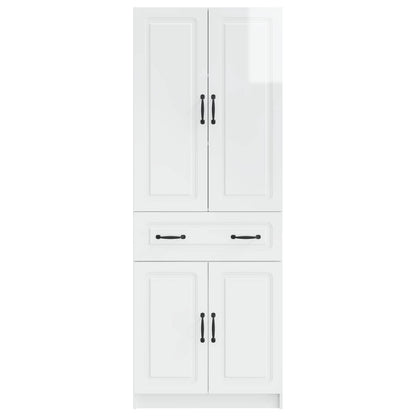 vidaXL Cabinet Set 2 pcs High Gloss White Engineered Wood